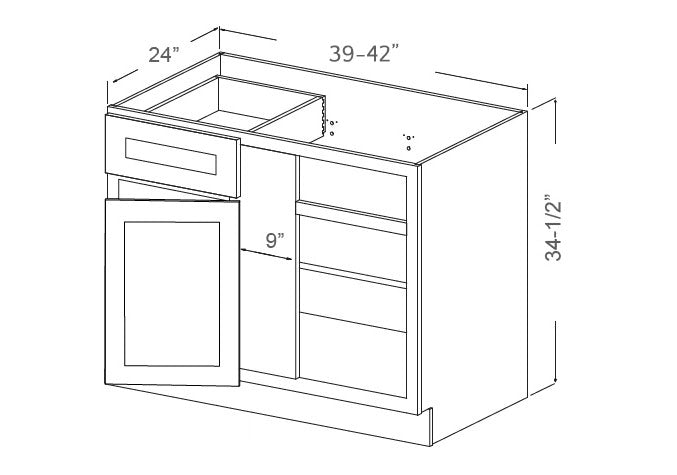 Base blind corner left