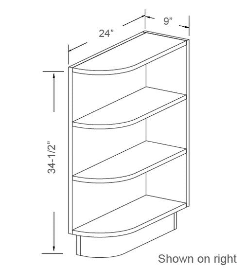 Base end shelf right