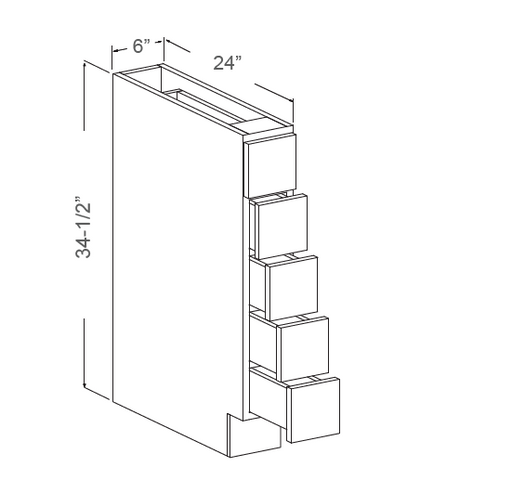 Spice drawer base cabinet