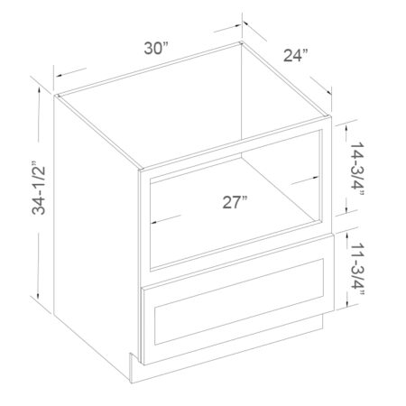 Microwave drawer base
