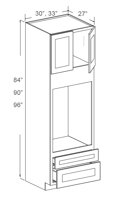 Tall oven cabinet 2 Drawer