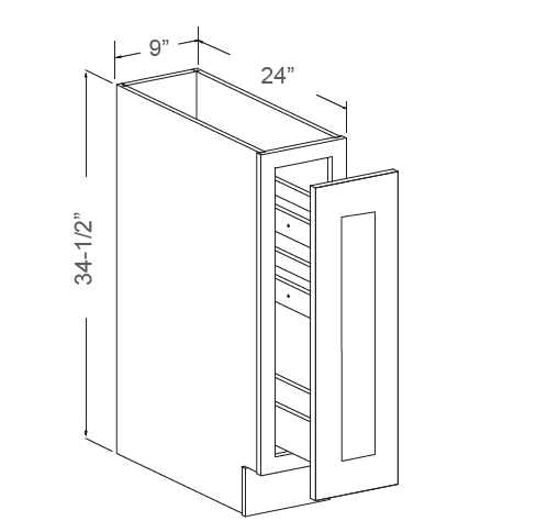 Spice pull-out base cabinet