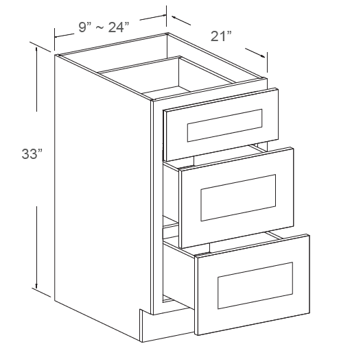 Vanity drawer base