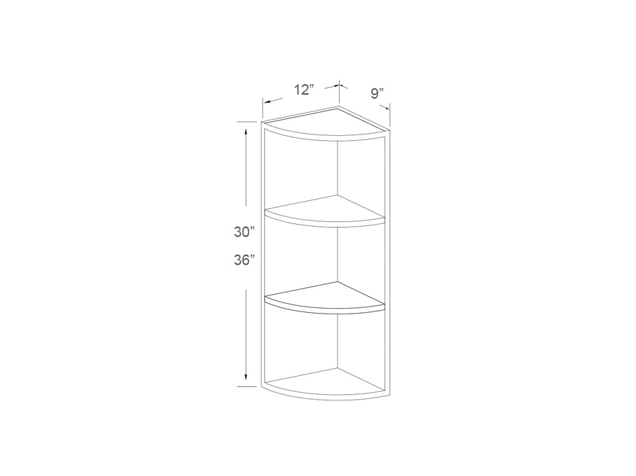 Wall end shelf 30&quot; high